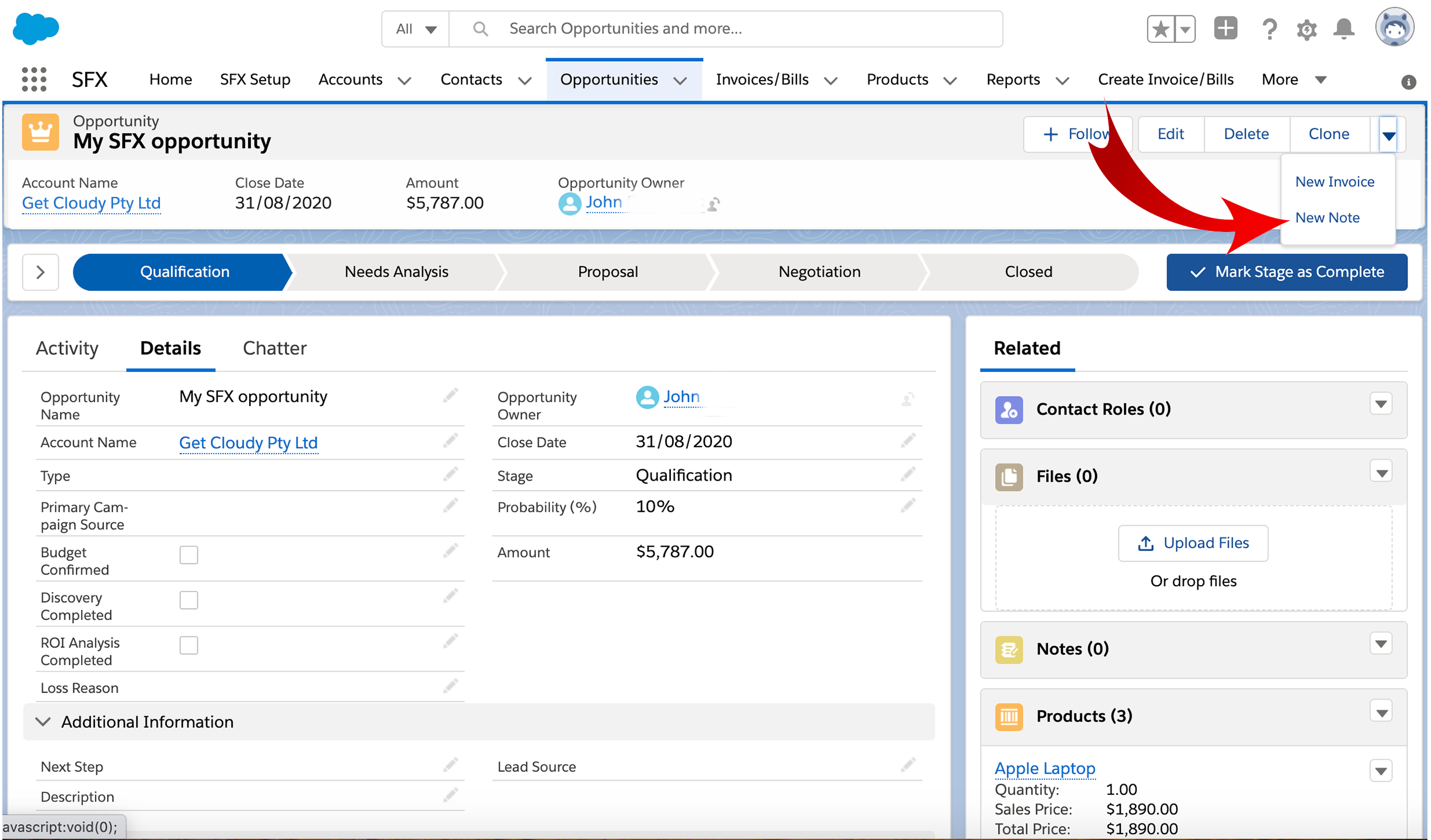 SFX-_NewInv1-1 - Integrate Salesforce with Xero - SFX